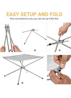 TREYO Durable Stainless Steel Portable Fire Pit for Outdoor Camping & BBQ - Foldable & Easy to Disassemble, Ideal for Garden, Backyard Heating & Hiking (L Size 56x56x43CM)  - Image 3