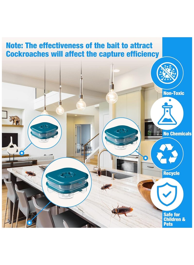 Cockroach Trap Double, Roach Killer Indoor Infestation Efficient, Layer Roach Trap, Reusable Safe Cockroach Killer for Ants Pet Outdoor Indoor Home, Large Opening Design (2 Pieces) - Image 5