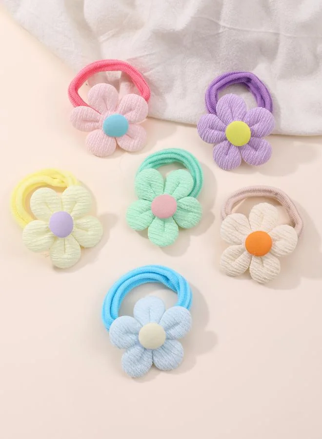 Take Two Pack of 6 - Flower Hair Ties