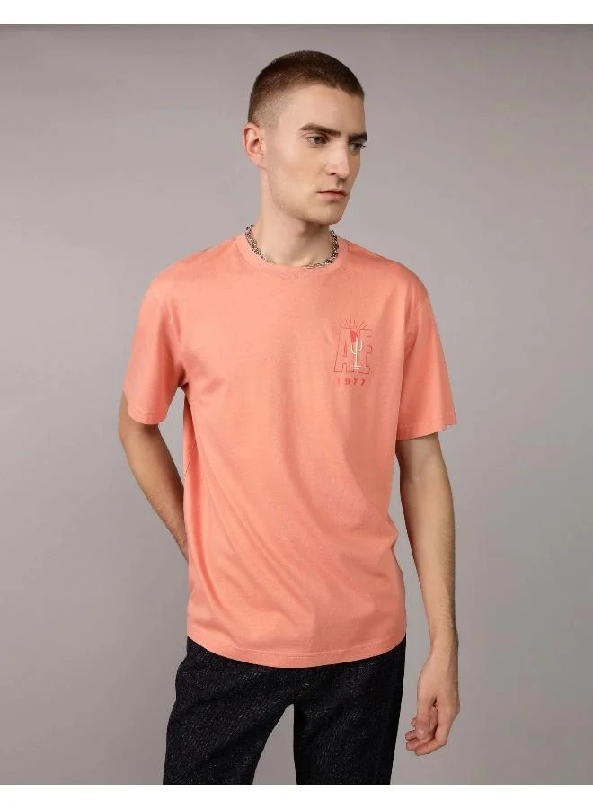 امريكان ايجل Embroidered Crew Neck Graphic T-Shirt