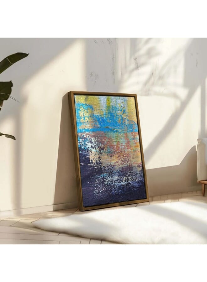 Home Gallery Abstract Mix Color Canvas Framed Wall Art - Image 1