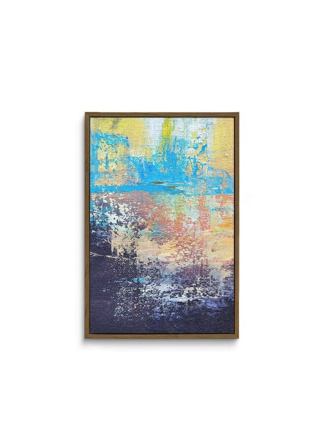 Home Gallery Abstract Mix Color Canvas Framed Wall Art - Image 3