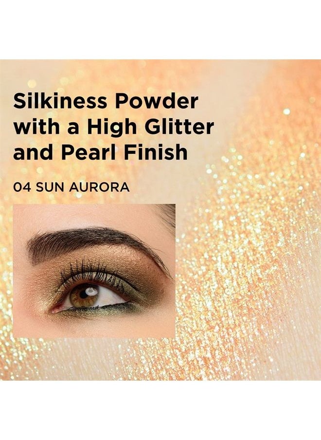 Metallist Sparkling Foiled Pigment (#4 Sun Aurora) - Diamond and Pearl Powders to Create Holographic Look - Dazzling Sparkles Gorgeous Glitter Eye Shadow