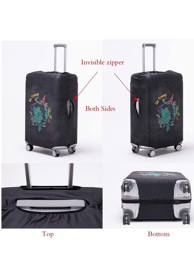 Y&D Luggage Cover, KASTWAVE Water-Washable Suitcase Protector Anti-scratch cover for 25-28 Inch Trolley Case Business Trip School Daily Usin (M) - Image 3