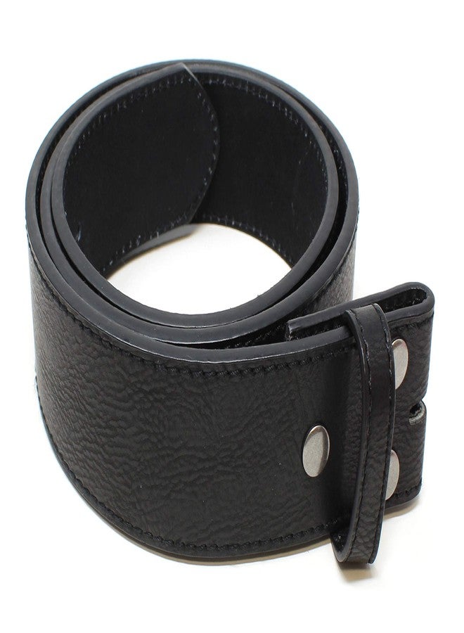 BC Belts حزام جلدي من بي سي بيلتس بنقشة عتيقة ممزقة، عرضه 1.5 بوصة، مزود بأزرار كبس (أسود - مقاس متوسط) - Image 4