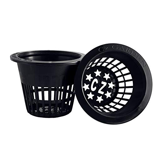 Cz Garden Supply 3 inch Net Cups Heavy Duty Pots Wide Rim Design - Orchids • Aquaponics • Aquaculture • Hydroponics Slotted Mesh for Kratky Wide Mouth Mason Jars - Image 1