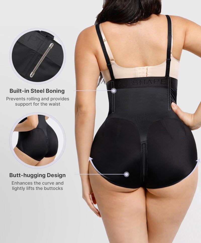 SHAPELLX Women Shapewear Tummy Control Panties High Waist Shaping Body Shaper (XX-Large Black) - Image 3