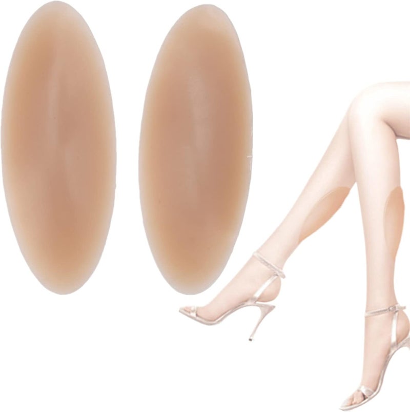 woobles 1 Pair Silicone Self Adhesive Calf Pads, Soft Breathable Women Leg Corrector Adhesive Pads (Skin Color) - Image 1