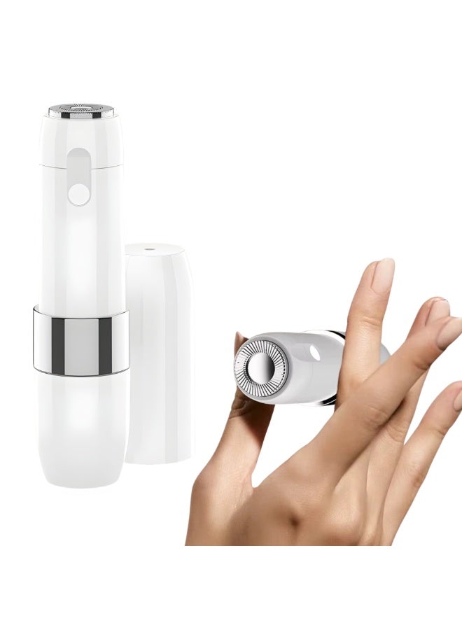 VIO Womens Flawless Facial Hair Remover Eyebrow Trimmer Painless Precision Electric Razor for Face Rechargeable Lipstick Style Trimmer with LED Light for Lips Nose Chin Facial Hair Dermaplaning Tool Painless Precision Lipstick Style Razor Shaver Portable USB Rechargeable Gentle Hair Removal Device for Travel Gift for Women - Image 1