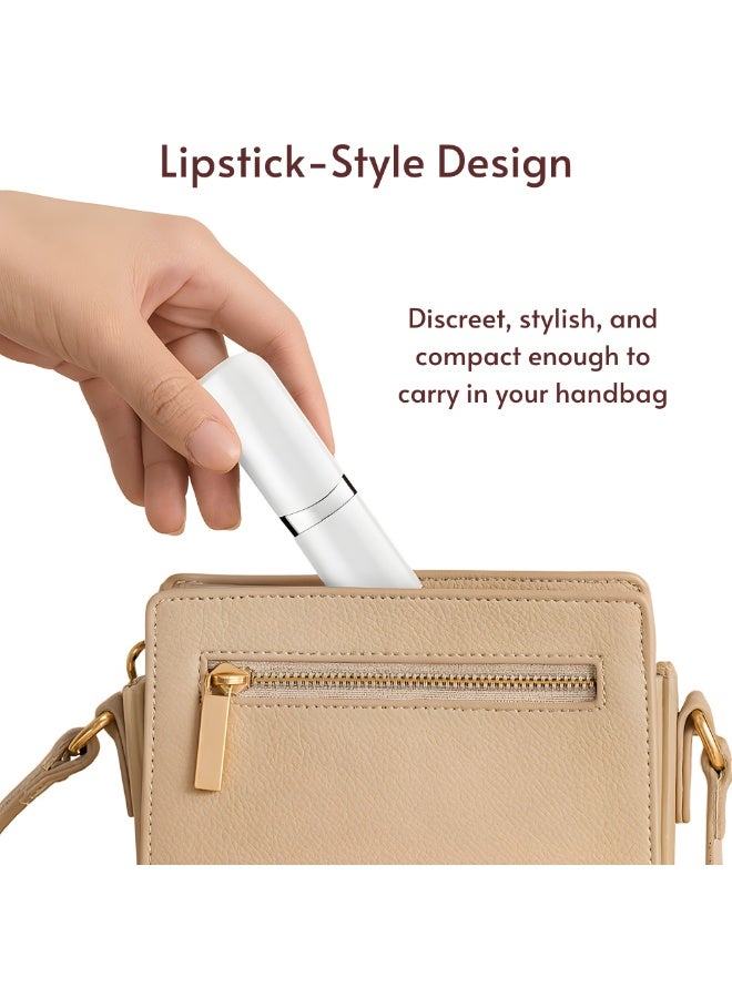 VIO Womens Flawless Facial Hair Remover Eyebrow Trimmer Painless Precision Electric Razor for Face Rechargeable Lipstick Style Trimmer with LED Light for Lips Nose Chin Facial Hair Dermaplaning Tool Painless Precision Lipstick Style Razor Shaver Portable USB Rechargeable Gentle Hair Removal Device for Travel Gift for Women - Image 5