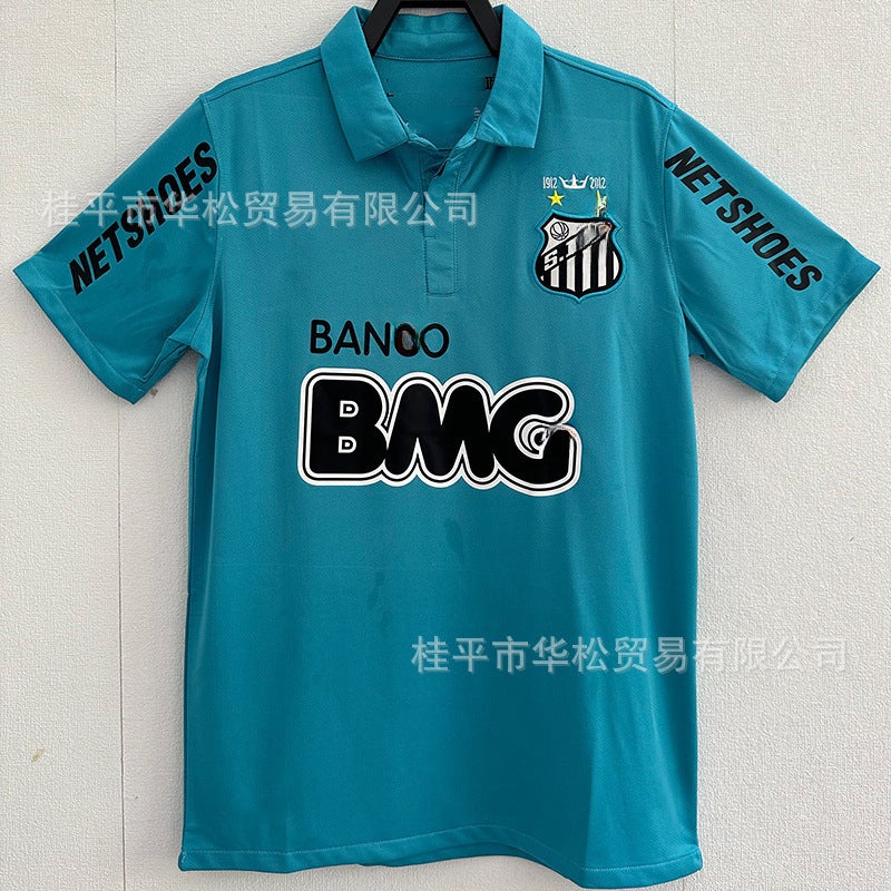 Retro Juventus Santos Football Uniform Sports Short-Sleeved Casual Wear - Image 4