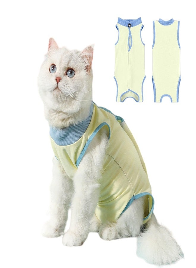 EWES Cat Surgery Recovery Suit for Male Female Cat Onesie After Surgery Spay Surgical Abdominal Wound Skin Diseases E-Collar Alternative to Cone of Shame Kitten Body Post Suitical - Image 1