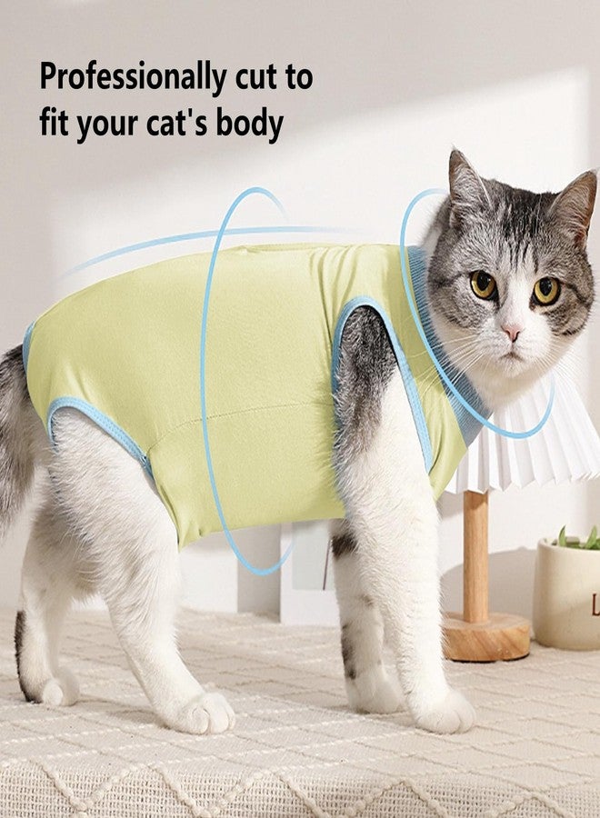 EWES Cat Surgery Recovery Suit for Male Female Cat Onesie After Surgery Spay Surgical Abdominal Wound Skin Diseases E-Collar Alternative to Cone of Shame Kitten Body Post Suitical - Image 4