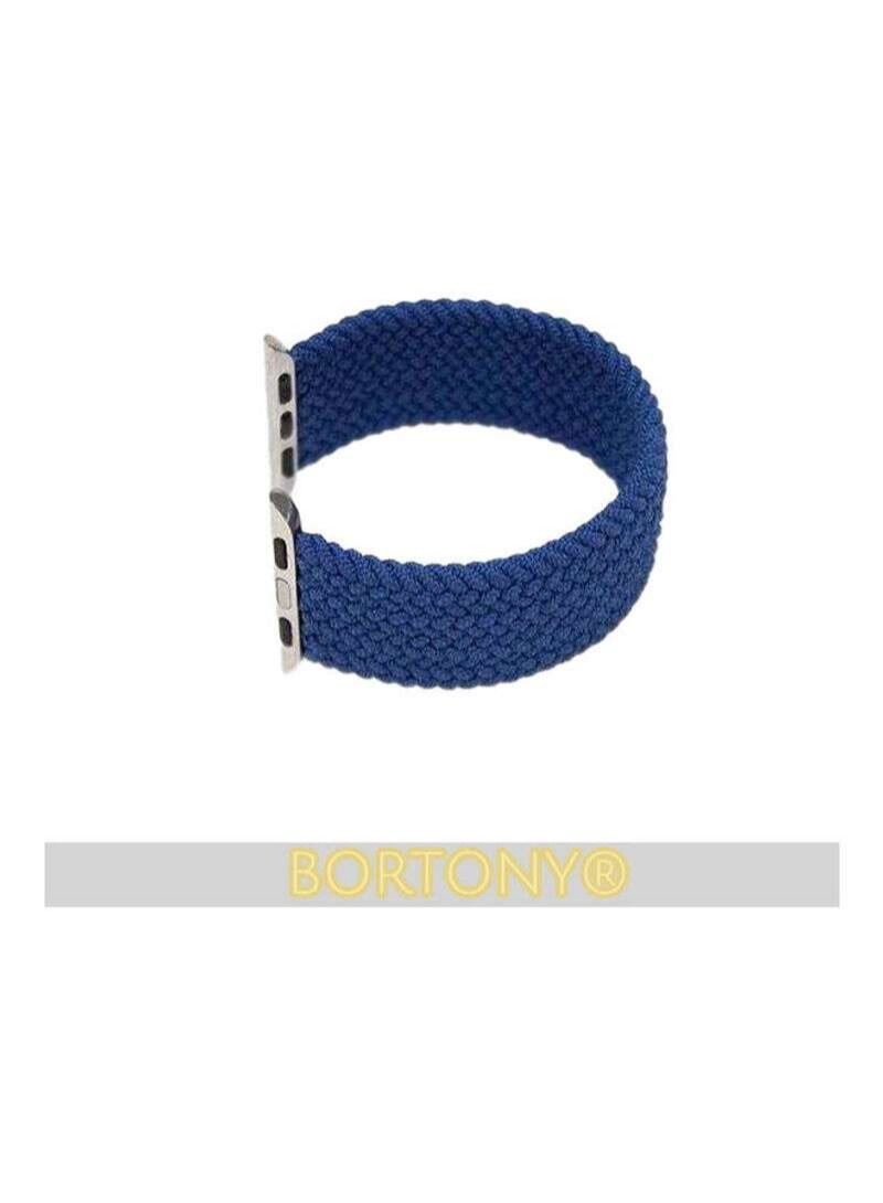 BORTONY Nylon Braided Replacement Strap For Apple Watch Series 1/2/3/4/5/6/SE 38-40 M Millimeter - Image 2