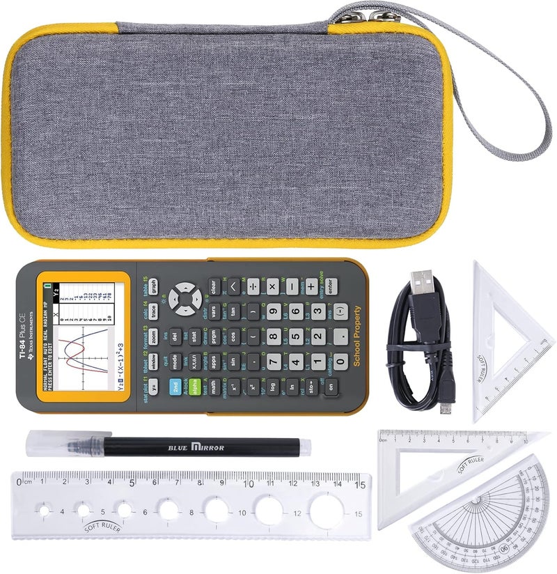 Khanka Stroage Case for Texas Instruments TI - 84 Python/TI-83 Plus/TI-84 Plus/TI-84 Plus CE Color Graphing Calculator, Case Only(Black, Orange) - Image 5