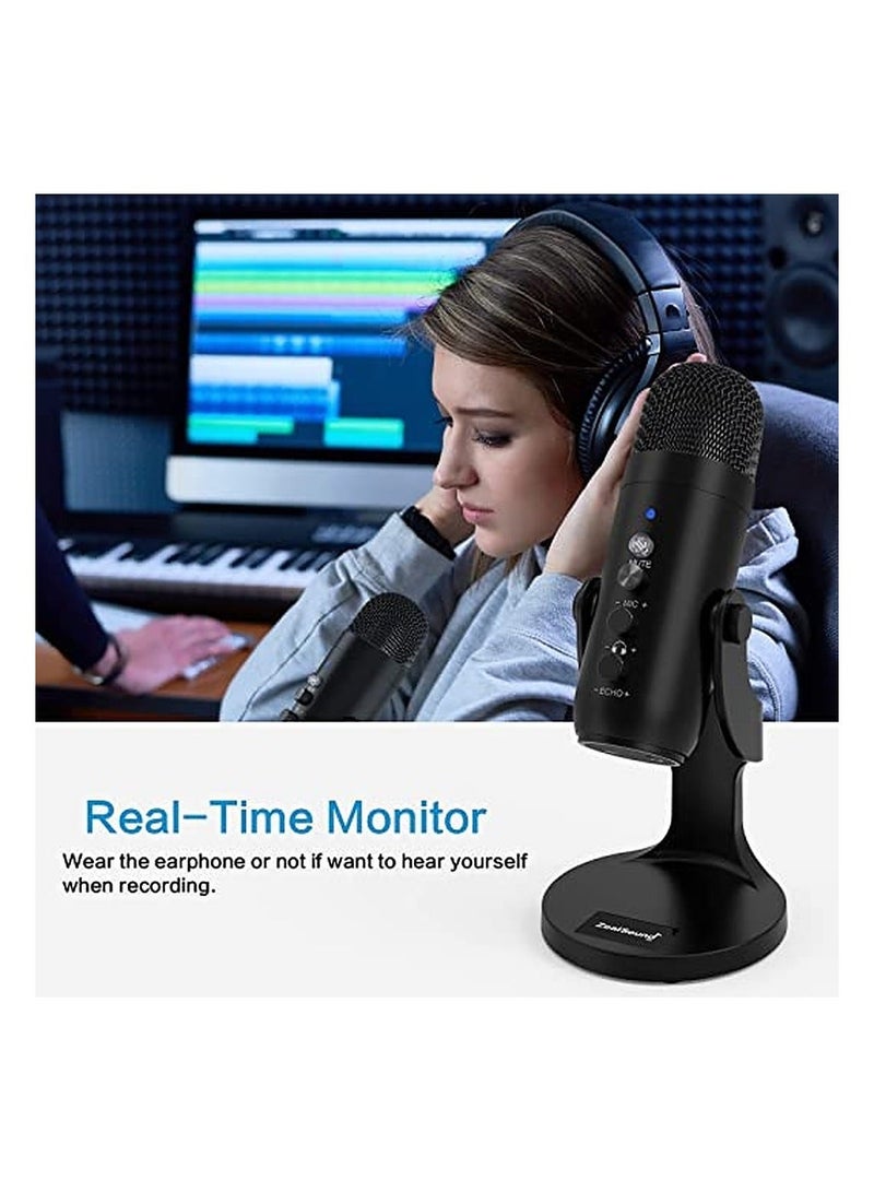 Jmary PW8 Professional Metal Voice Recording Usb Condenser Studio And Podcast Recording Gaming Microphones - Image 3