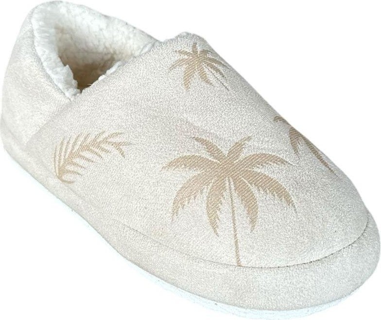 Liger Ultra Light Palm Patterned Wool Home Shoes Women's Slippers White - Image 2