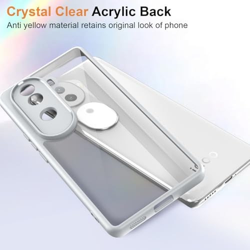 Kapa Hawkeye Clear Back Cover for Vivo V40E / iQOO Z9S | Camera Lens Protector Shockproof Slim Clear Case Cover (Grey Sides) - Image 3