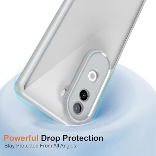 Kapa Hawkeye Clear Back Cover for Vivo V40E / iQOO Z9S | Camera Lens Protector Shockproof Slim Clear Case Cover (Grey Sides) - Image 5