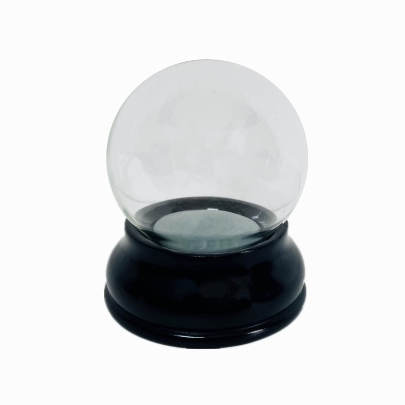 GECKODODO Clear DIY Empty Snow Globe kit Glass Water Globe Jar with Resin Base (65MM) - Image 5