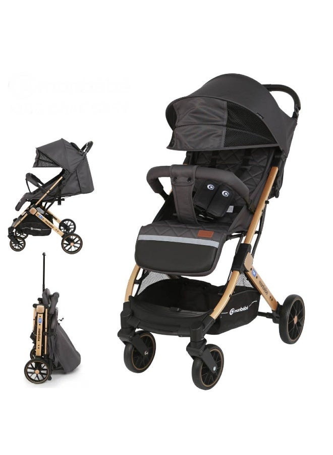 MonBébé K10G Stroller,Cabin Approved Travel Stroller,Compact&Foldable Baby Stroller,Trolley Handle,Pushchair,Toddler Baby Trolley,Waterproof UPF 50