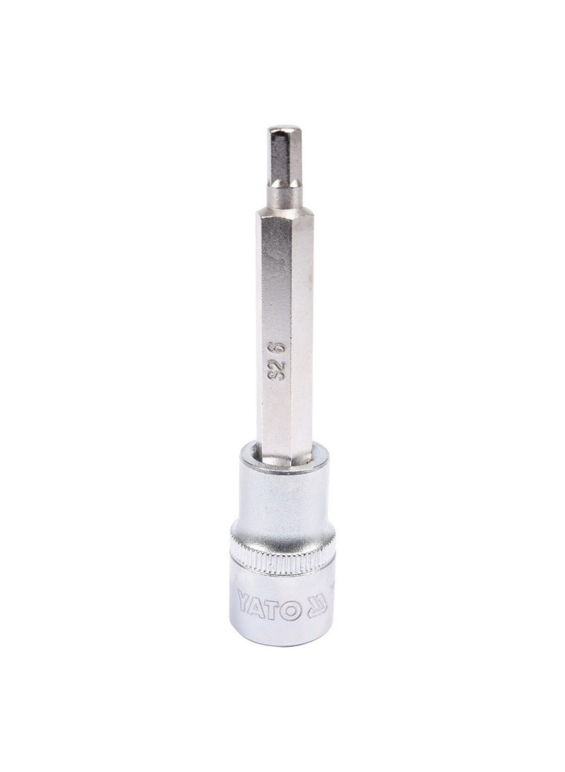 YATO Socket Bit 1/2" Hex 6mm L=100mm YT-04392