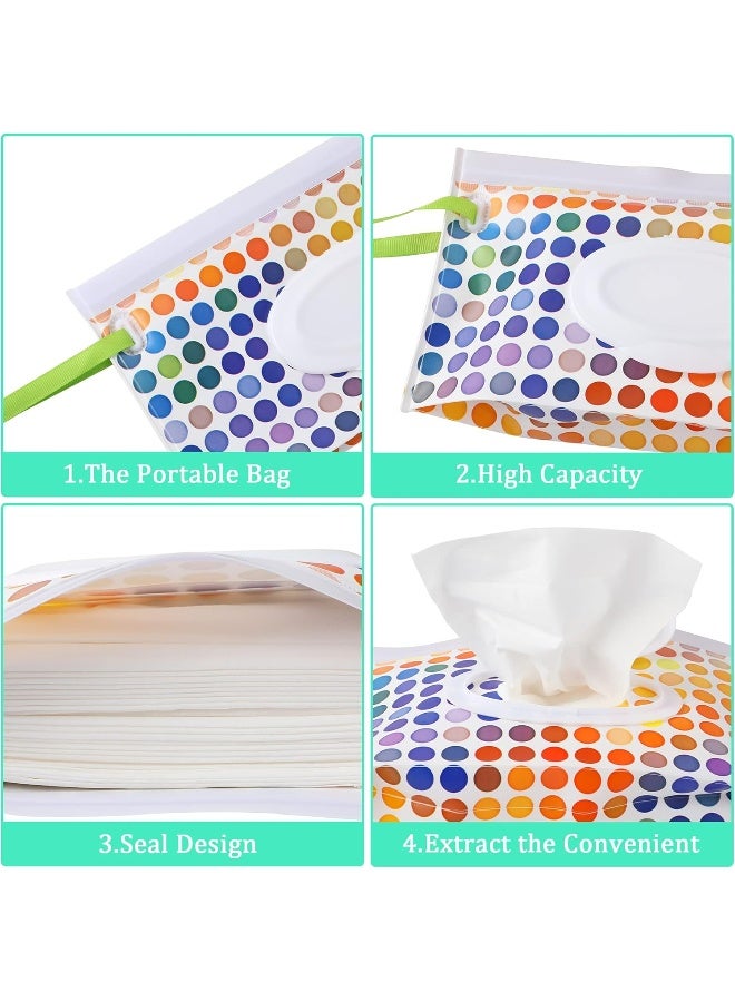 FEBSNOW 4 Pack Baby Wipe Dispenser, Portable Wet Wipe Holder Container, Reusable Wipes Dispenser Cases, Lightweight Travel Wet Wipe Pouch - Image 3