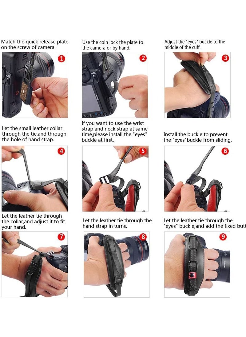 Y&D Universal Camera Wrist Hand Strap,Adjustable Leather Grip Strap,Photographers Wristband for DSLR  - Image 4