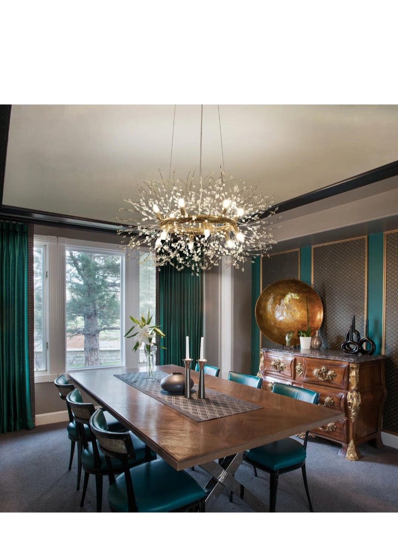 Adjustable Round Dandelion Crystal Chandelier 12 Light Living Room Dining Room Bedroom Lamps - pzsku/Z7EF2B5034CE7E5524A36Z/45/_/1689087714/f48bc06c-f1eb-4ac8-9229-a4e661c47eb0