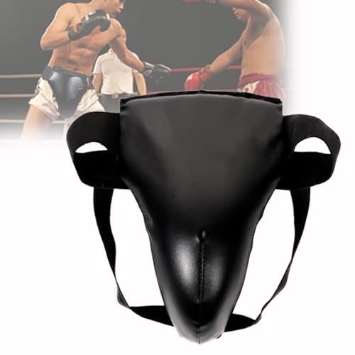 asdmm Men Boxing Groin Protector - Kickboxing Abdominal Support Gear Cup for Martial Arts, MMA Training Sports Fitness - Image 1