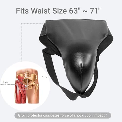 asdmm Men Boxing Groin Protector - Kickboxing Abdominal Support Gear Cup for Martial Arts, MMA Training Sports Fitness - Image 2