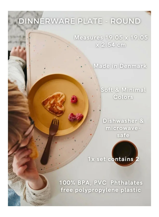 mushie Dinner Plate Round Caramel
