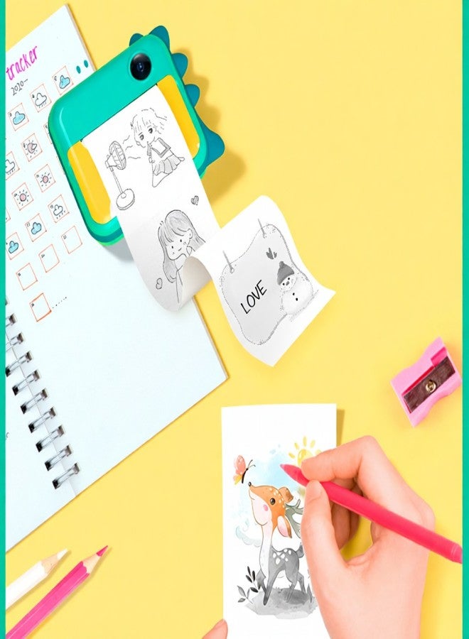 P1 Kids Camera 32GB Children Instant Camera Photo Printer 2.4 inch IPS Screen Christmas Birthday Gifts for Girls with Printing Paper Support WIFI Transmissin Applicable to Self-adhesive Photo Paper - Image 5