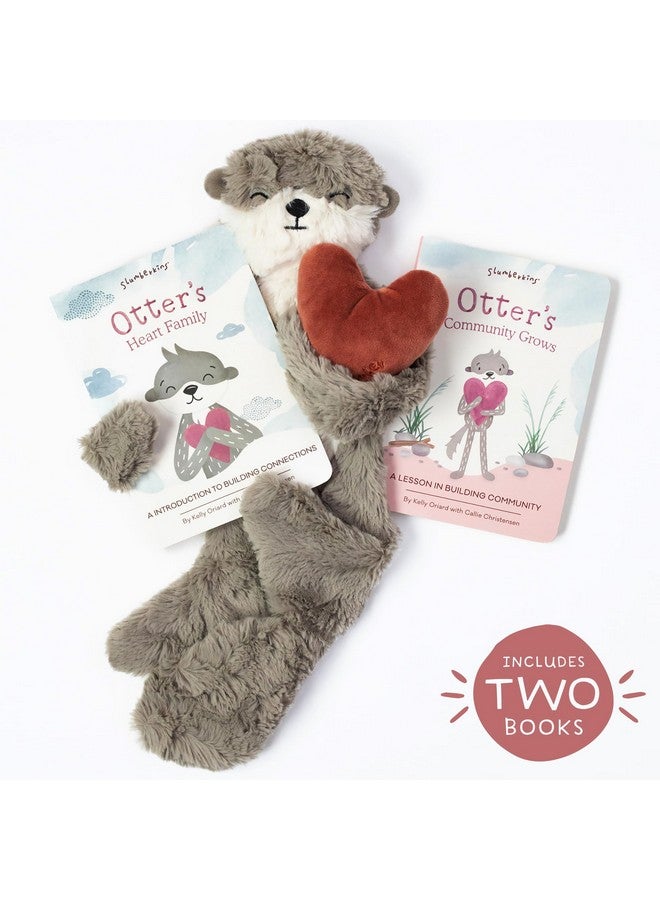 Slumberkins Otter Snuggler & 2 Board Books Complete Set Bundle | Promotes Family Bonding, Building Connections & Acceptance | Social Emotional Learning (Otter Snuggler Plush + 2 Board Books) - Image 2