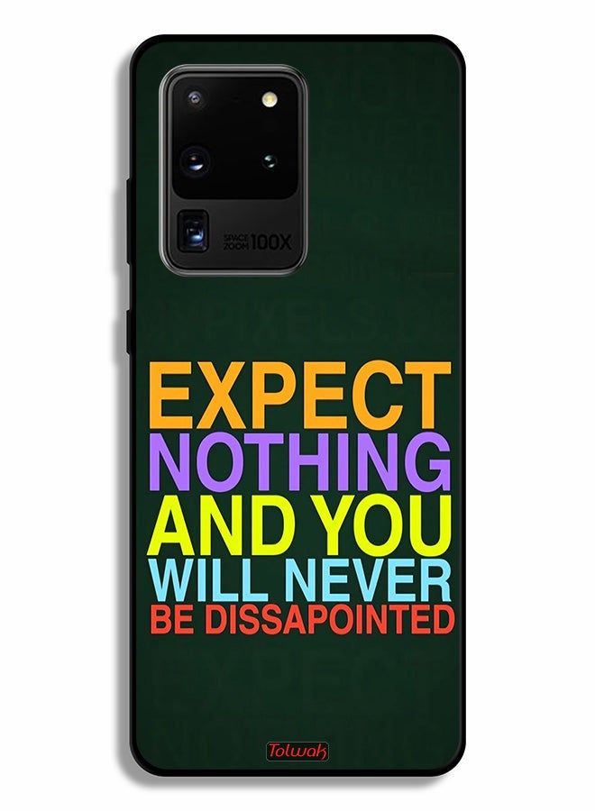 Tolwak Samsung Galaxy S20 Ultra 5G Protective Case Cover Expect Nothing And You Will Never Be Disappointed - Image 2