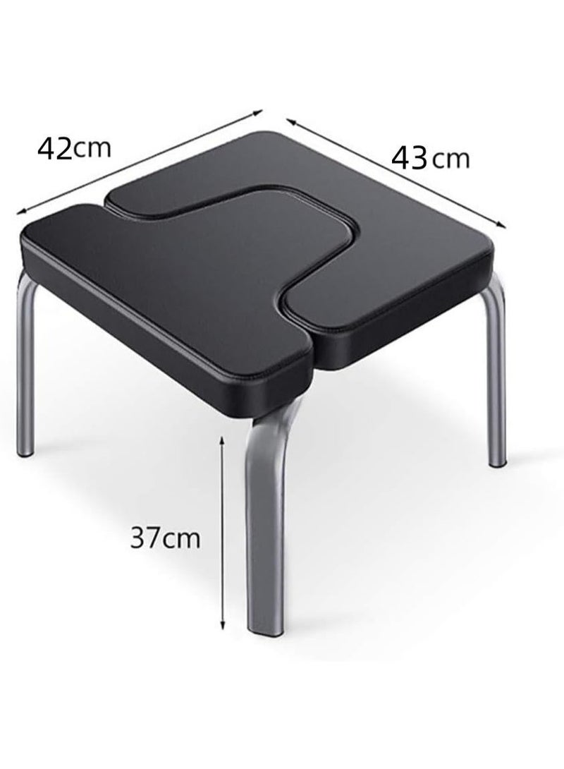 NIUB Yoga Inversion Bench, Multifunctional Yoga Headstand Stool, Wood Frame and PU Pads, Upside Down Chair for Balance Training Core Strength, Ideal for Home Workout, Fitness and Gym - Image 2