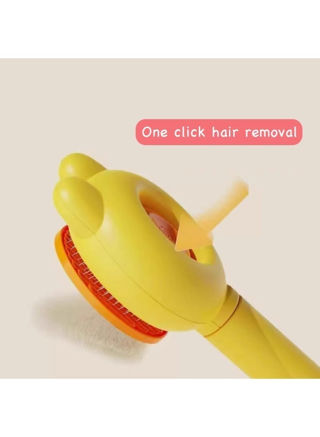 Professional Pet Deshedding Brush, One-Click Cleaning Grooming Brush with Stainless Steel Bristles for All Cats & Dogs - Image 3