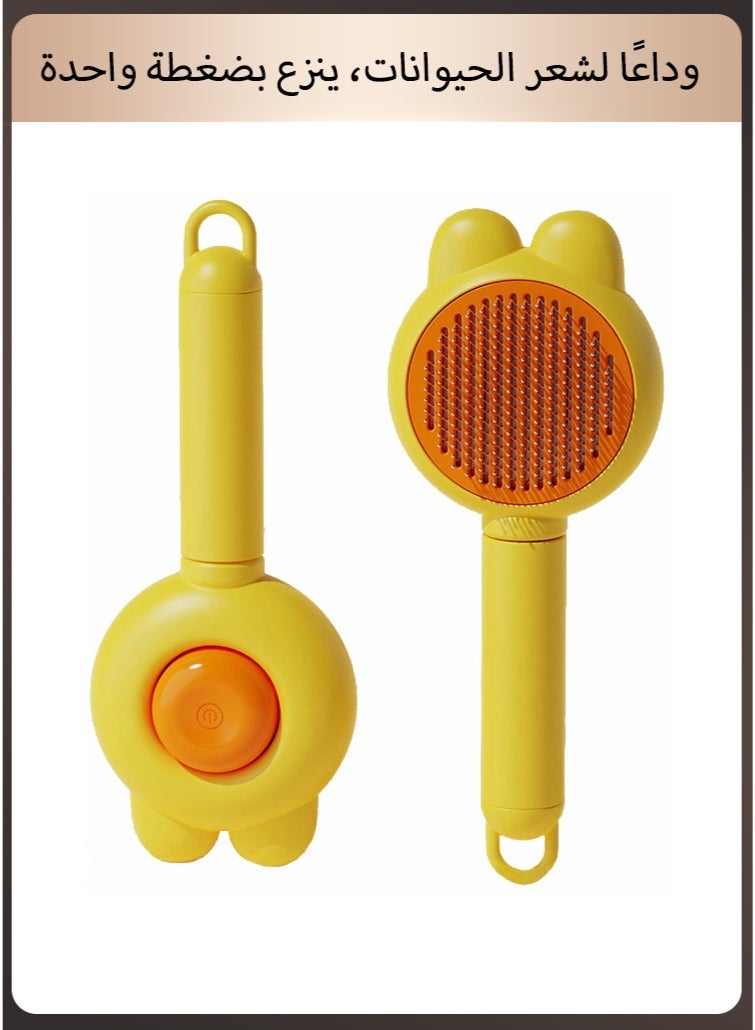 Professional Pet Deshedding Brush, One-Click Cleaning Grooming Brush with Stainless Steel Bristles for All Cats & Dogs - Image 1