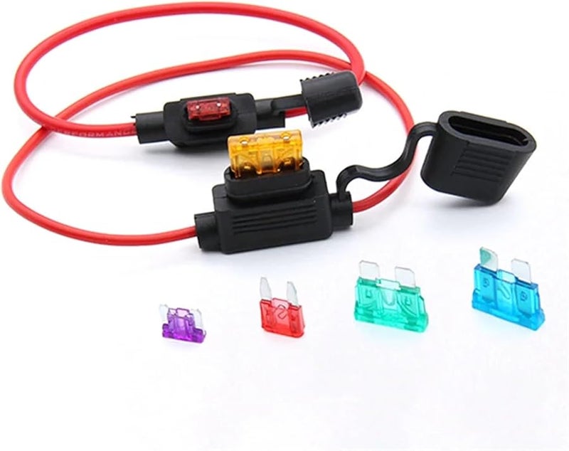 35A Small 16AWG Waterproof Auto Fuse Holder Set With Blade Fuses 5A To 40A - Image 5