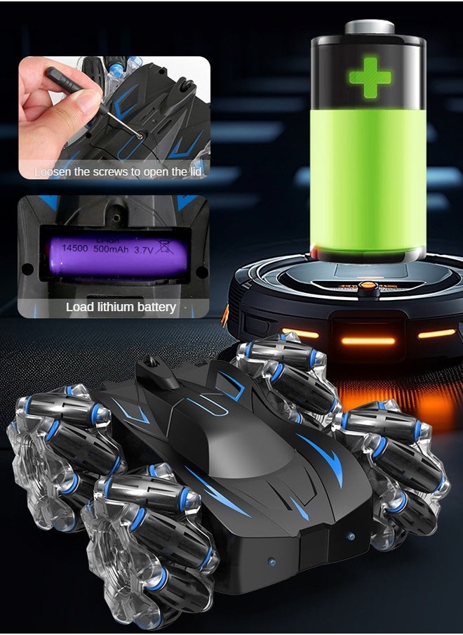 Haidue Blue off-road remote control vehicle, high-speed remote control vehicle, all terrain remote control truck, 2.4GHz wireless controller toy car, children's car toy gift  - Image 4