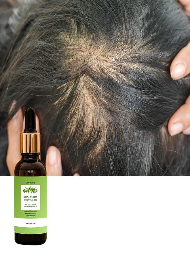 ZeroLuxury® Rosemary Essential Oil for Hair Growth, Skin Moisturiser, Hair Strengthening, and Scalp Nourishment -30ml(Pack of 3) - Image 4