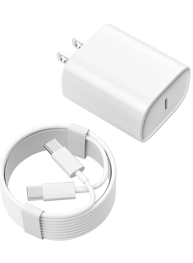 ELTRAZONE 20W USB C Fast Charger for iPad Pro 12.9/11 in 2021/2020/2018, iPad Air 4th/5th Generation 10.9", iPad Mini 6th Generation, iPad Charger Fast Charging Wall Charger Block with 6.6FT USB C to C Cable - Image 2