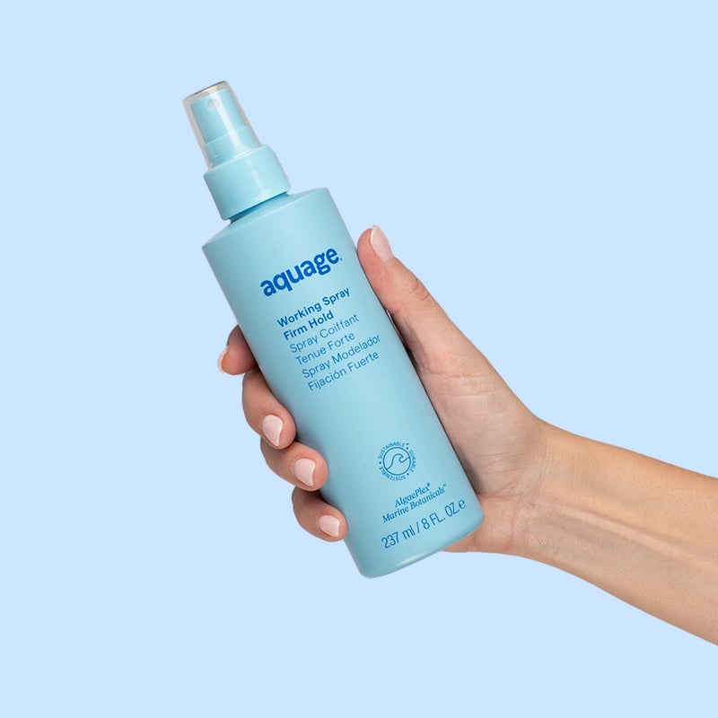AQUAGE Working Spray, Firm and Long Lasting Hold Non-Aerosol Hairspray, Workable Dry-Down Period, Thermal Styling Product Creates Texture, 8 oz - Image 5