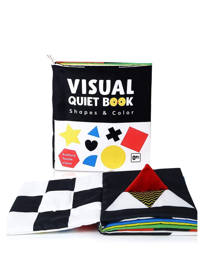 واي آند دي Soft Baby Books High Contrast Black and White Non-toxic Fabric Touch Feel Crinkle Cloth Early Educational Stimulation Toys for Infants Toddlers, Girl Boy Gift - Image 1