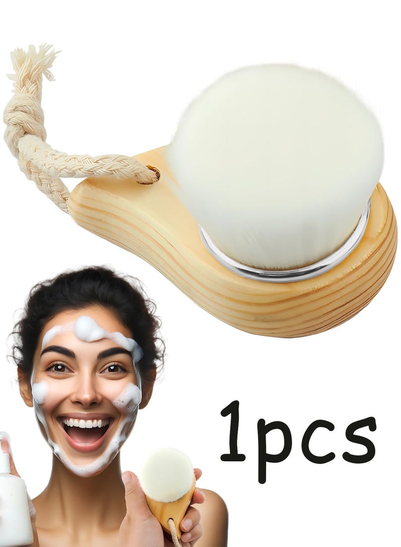 Facial Cleansing Brush , Soft Bristle Deep Pore Cleaner, Portable Beauty Brush with Ergonomic Handle - Image 1