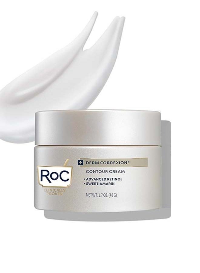 RoC Derm Correxion Neck Cream with Hyaluronic Acid and Advanced Retinol to visibly Tighten & Lift Horizontal Neck Lines, Facial Moisturiser to Contour Face, Neck + Jaw, (1.7 oz) - Image 1