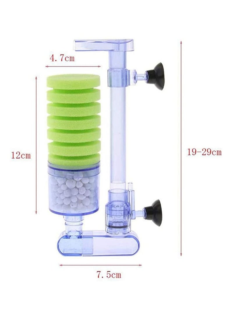 Y&D Fish Tank Filter Filter Media Biochemical Sponge Filters with Extendable Telescopic Air Flow Outlet Pump Driven for Aquarium  - Image 2