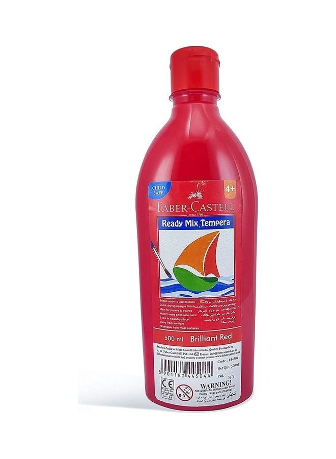 FABER-CASTELL Ready-Mix Tempera Paint Bottle Red Pack Of 2 - Image 2