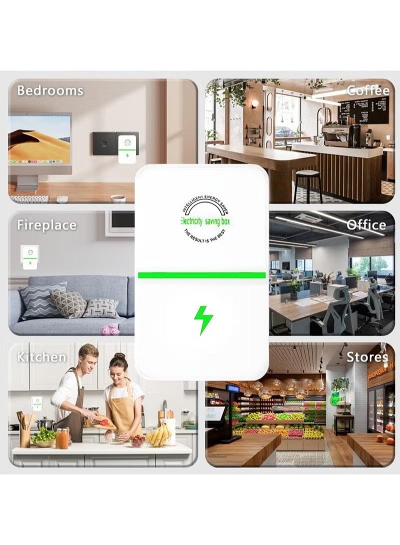 جهاز توفير الطاقة Home Smart Power Saver مع قابس المملكة المتحدة يوفر جهد تحكم فعال ومستقر وفعال مناسب لفندق متجر المكاتب المنزلية - Image 2