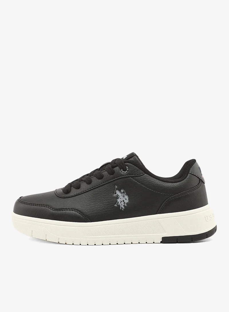 U.S. Polo Assn. black Women's Black Sneakers - Soft Pastel Accents with Retro-Inspired Design and Cushioned Sole for Effortless Style and Comfort for Women | Best Price UAE